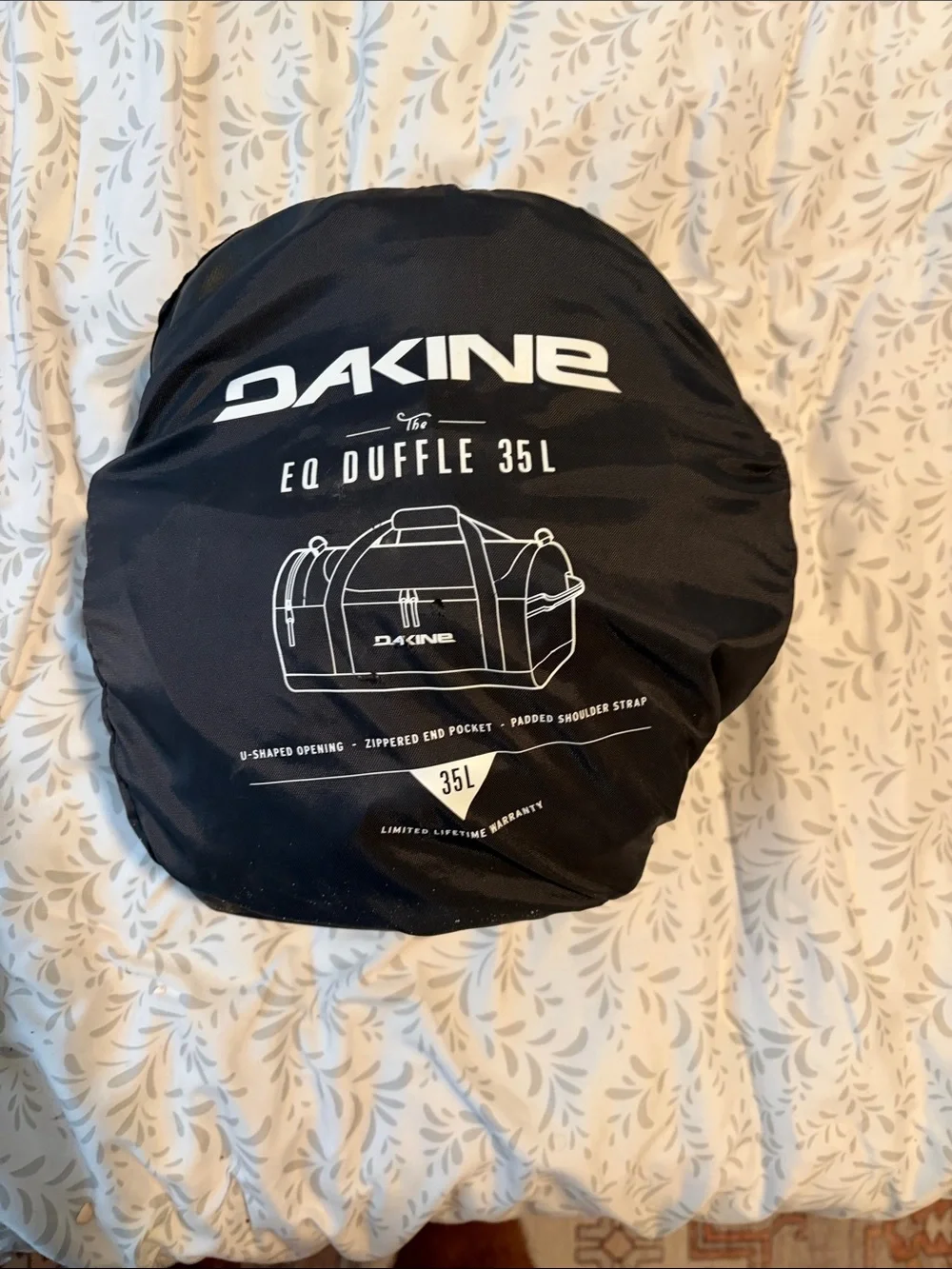 Dakine Black Duffel 35L with Shoulder Strap and Logo